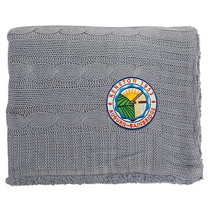Cable Knit Sherpa Blanket
