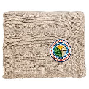 Cable Knit Sherpa Blanket