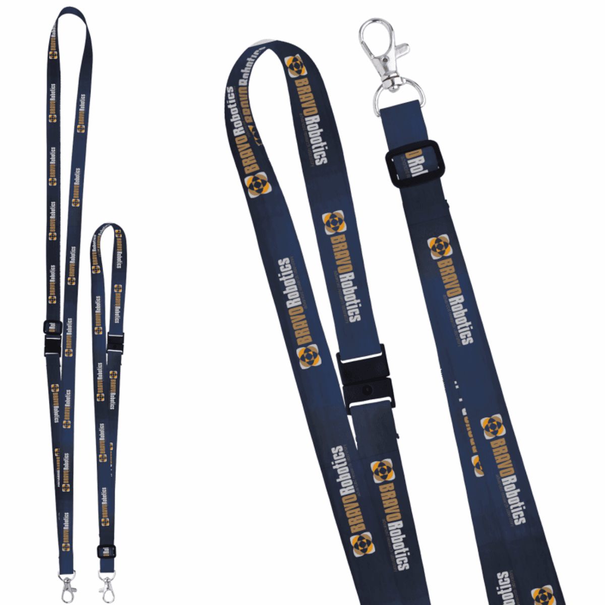 58 Adjustable Polyester 4 Color Lanyard