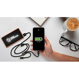 SCX Innovative Design™ Maple Wood Wireless Power Bank 5000 mAh