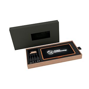 SCX Design™ Maple Wood Wireless Power Bank 5000 mAh