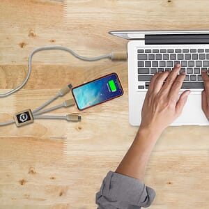 SCX Innovative Design™ 5-in-1 Bamboo Charging Cable 2A