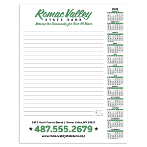 Skinner & Kennedy® Scratch Pad Calendar