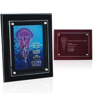 JAFFA® Floating Glass Plaque - 8" x 10"