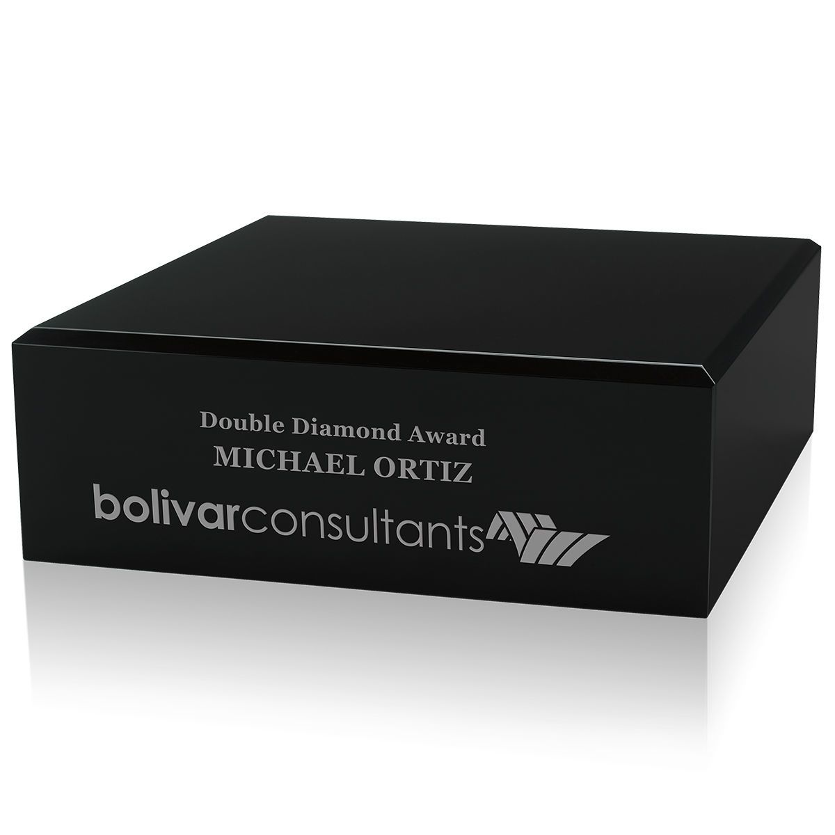 JAFFA® Square Black Glass Base