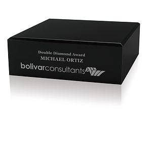 JAFFA® Square Black Glass Base