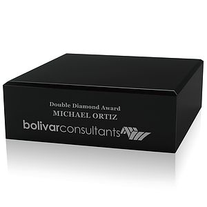 JAFFA® Square Black Glass Base