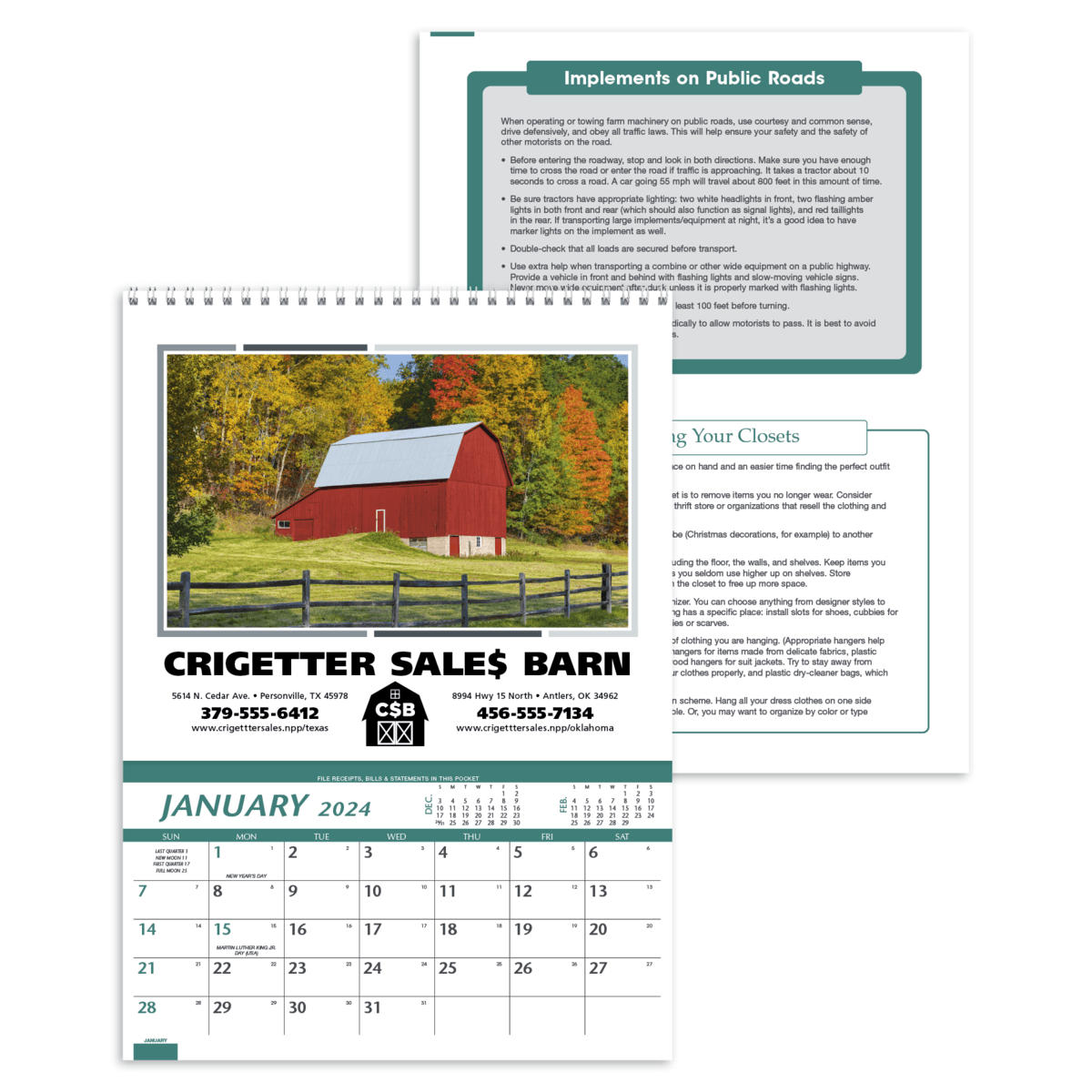Triumph® Calendars Farm Pocket Calendar