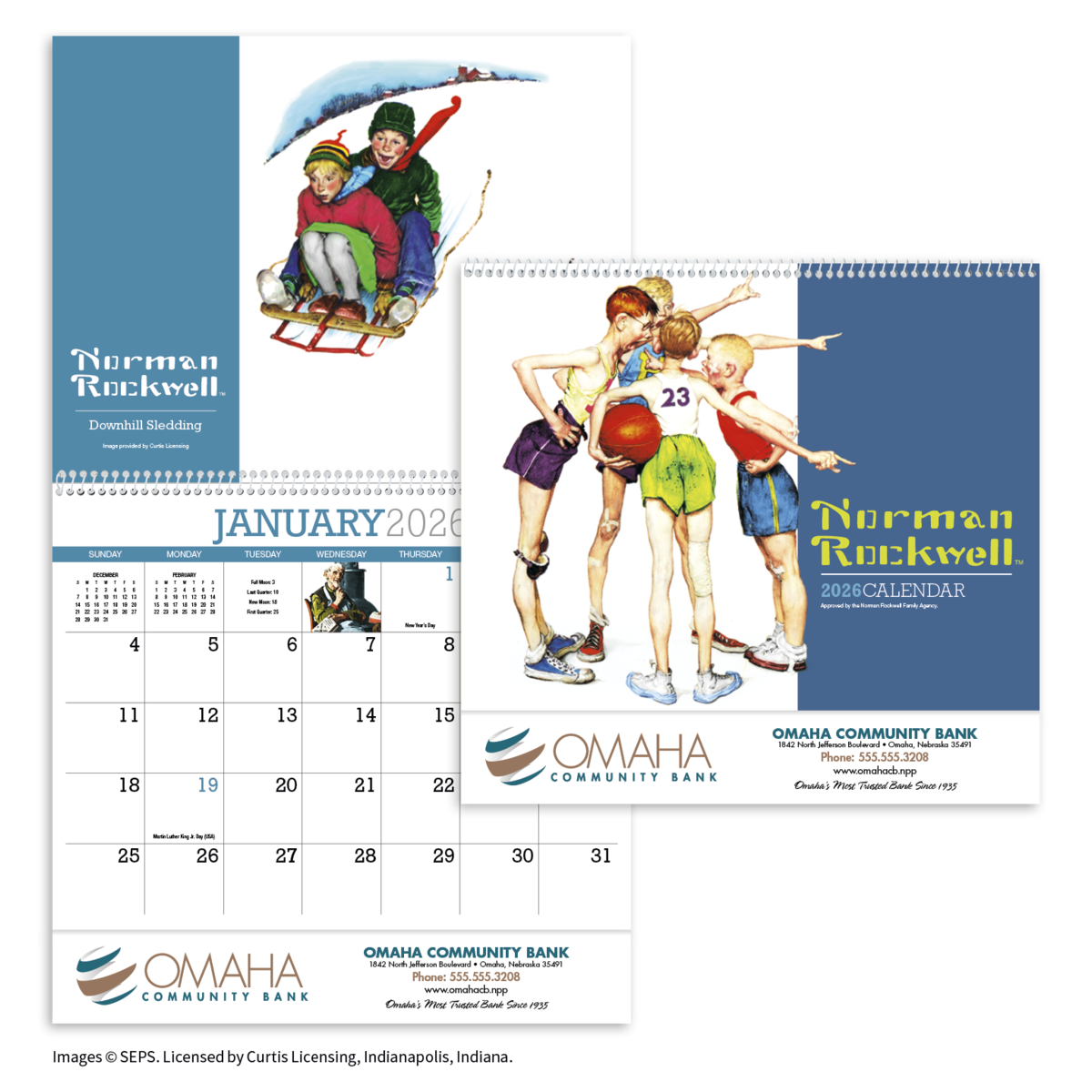 HotLine® Products Norman Rockwell Appointment Calendar - Spiral