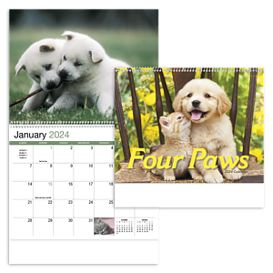 HotLine® Products Four Paws Appointment Calendar - Spiral