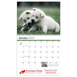 HotLine® Products Four Paws Appointment Calendar - Spiral