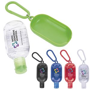1 oz. Hand Sanitizer with Colorful Case and Carabiner