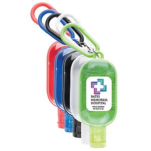 1 oz. Hand Sanitizer with Colorful Case and Carabiner