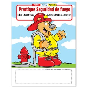 Coloring Book: Practice Fire Safety (Spanish)