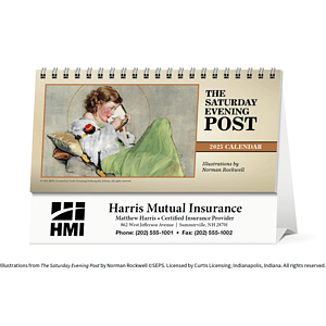 Triumph® Calendars The Saturday Evening Post Illustrations by Norman Rockwell Desk Calendar
