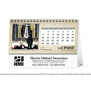 Triumph® Calendars The Saturday Evening Post Illustrations by Norman Rockwell Desk Calendar
