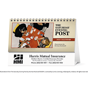 Triumph® Calendars The Saturday Evening Post Illustrations by Norman Rockwell Desk Calendar