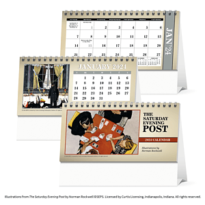 Triumph® Calendars The Saturday Evening Post Illustrations by Norman Rockwell Desk Calendar