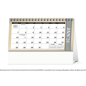 Triumph® Calendars The Saturday Evening Post Illustrations by Norman Rockwell Desk Calendar