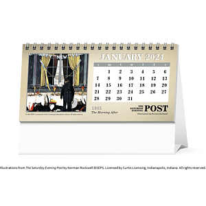 Triumph® Calendars The Saturday Evening Post Illustrations by Norman Rockwell Desk Calendar