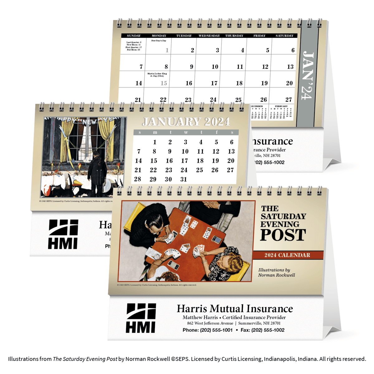 Triumph® Calendars The Saturday Evening Post Illustrations by Norman Rockwell Desk Calendar