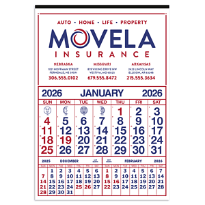 Skinner & Kennedy® Commercial 12-Sheet Calendar