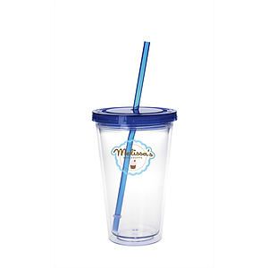 Good Value™ Clear Tumbler with Colored Lid - 18 oz.