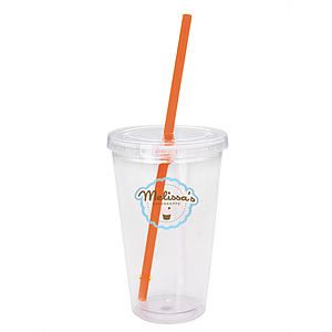 Good Value™ Clear Tumbler with Colored Lid - 18 oz.