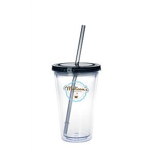 Good Value™ Clear Tumbler with Colored Lid - 18 oz.
