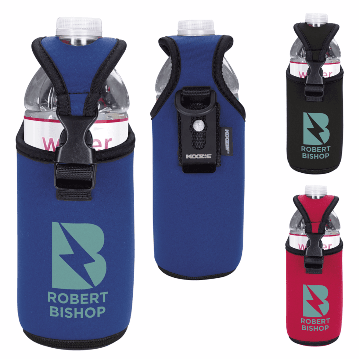Koozie BottleCan Kooler with D-ring and Clip