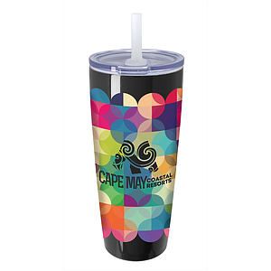 Koozie® Built-in Straw Vacuum Tumbler - 30 oz.