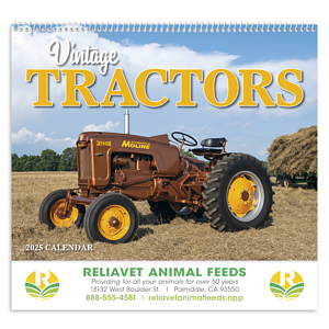 HotLine® Products Vintage Tractors Appointment Calendar - Spiral