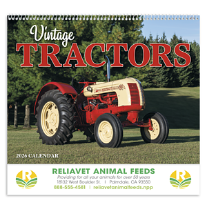 HotLine® Products Vintage Tractors Appointment Calendar - Spiral