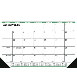 Skinner & Kennedy® Desk Pad Calendar