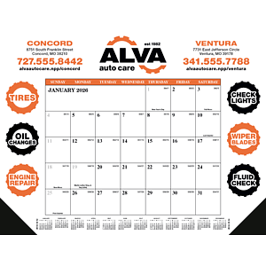 Skinner & Kennedy® Desk Pad Calendar