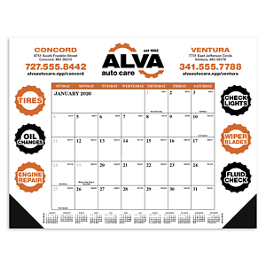 Skinner & Kennedy® Desk Pad Calendar