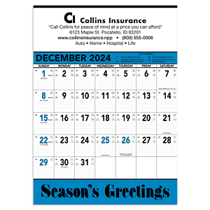 Triumph® Calendars Blue & Black Contractor Memo Calendar