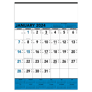 Triumph® Calendars Blue & Black Contractor Memo Calendar
