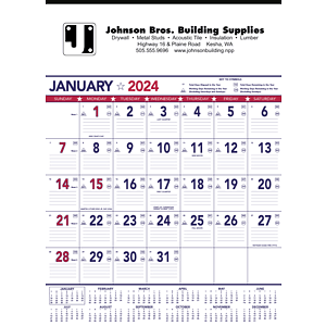 Triumph® Calendars Patriotic Contractor Memo Calendar