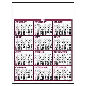 Triumph® Calendars Big Numbers Span-A-Year Calendar