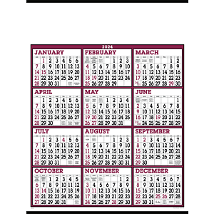 Triumph® Calendars Big Numbers Span-A-Year Calendar