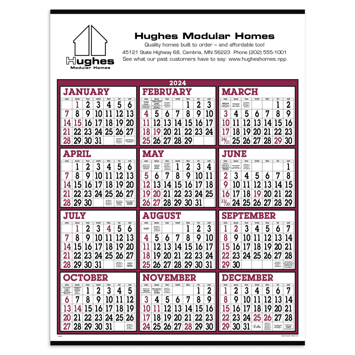 Triumph® Calendars Big Numbers Span-A-Year Calendar