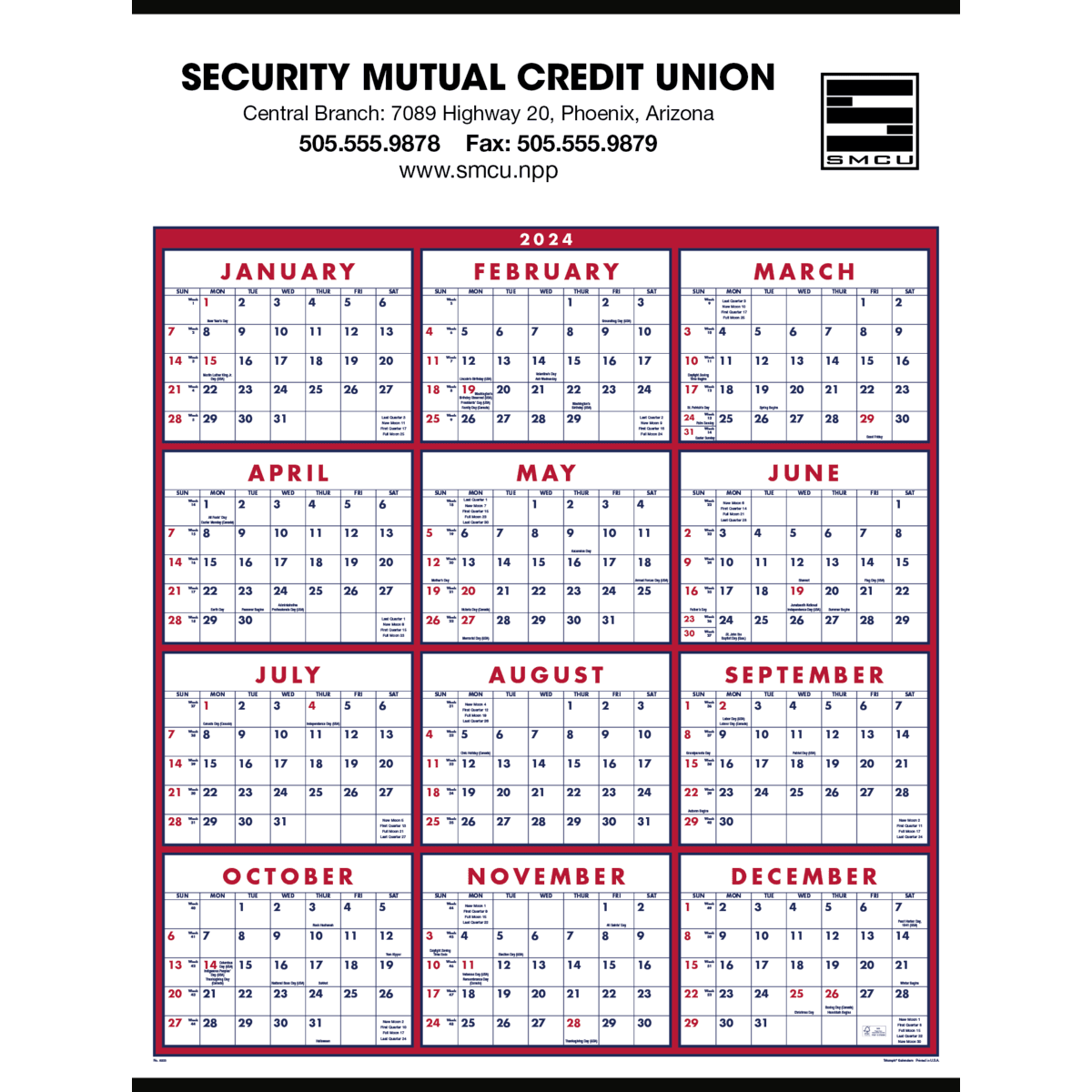 Triumph® Calendars Span-A-Year Calendar