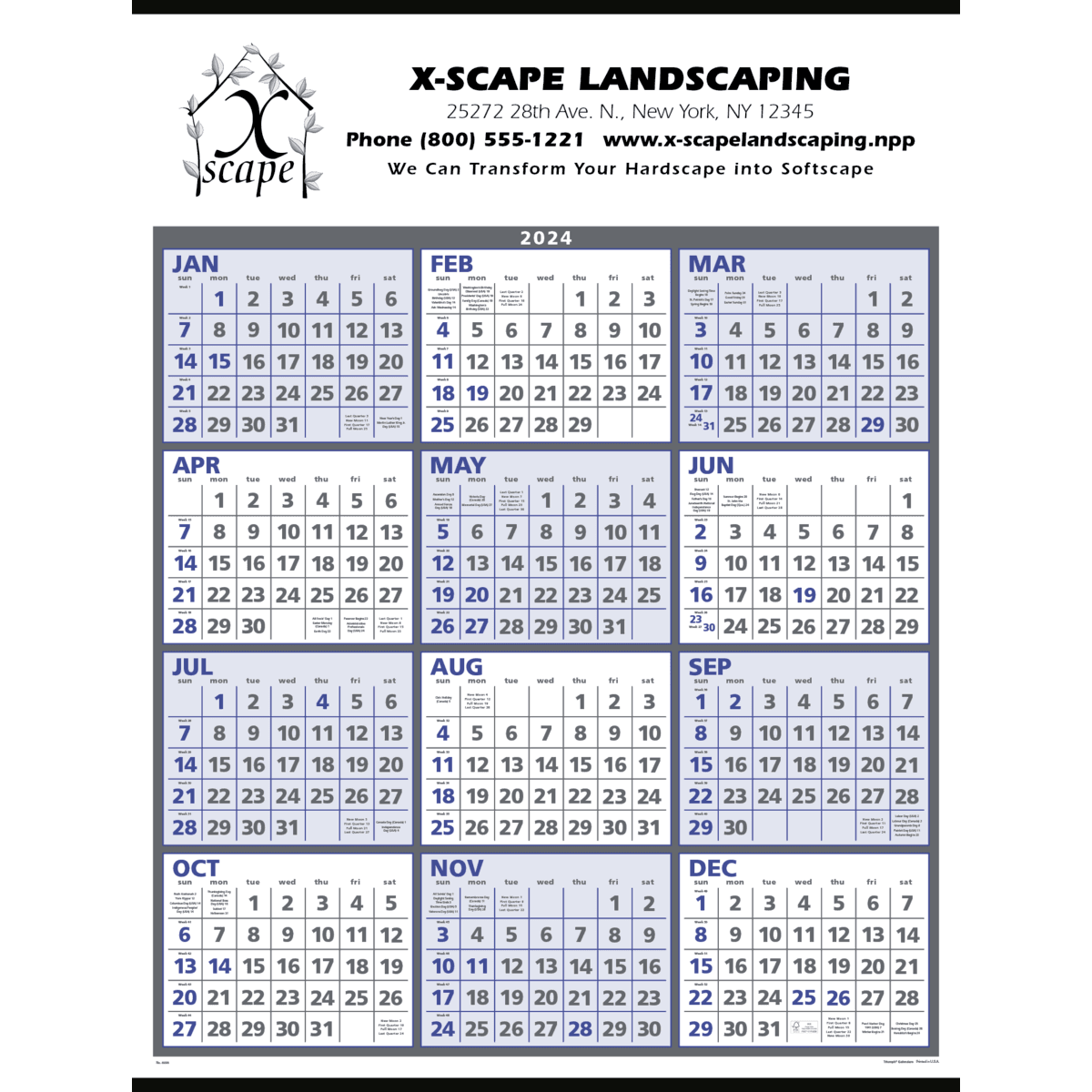 Triumph® Calendars Span-A-Year Calendar
