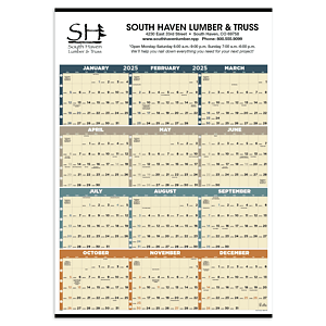 Triumph® Calendars Time Management Span-A-Year (Non-Laminated) Calendar