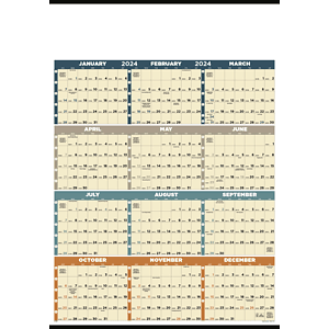 Triumph® Calendars Time Management Span-A-Year (Non-Laminated) Calendar