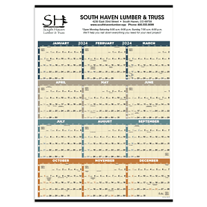 Triumph® Calendars Time Management Span-A-Year (Non-Laminated) Calendar