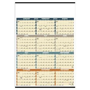 Triumph® Calendars Time Management Span-A-Year (Non-Laminated) Calendar