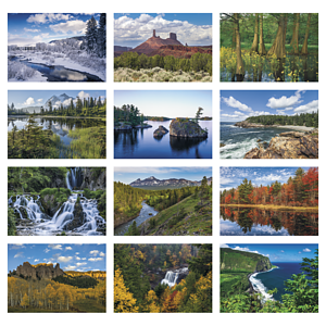 HotLine® Products Scenic America® Executive-White Ad Calendar