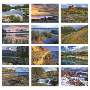 HotLine® Products Scenic America® Executive-White Ad Calendar